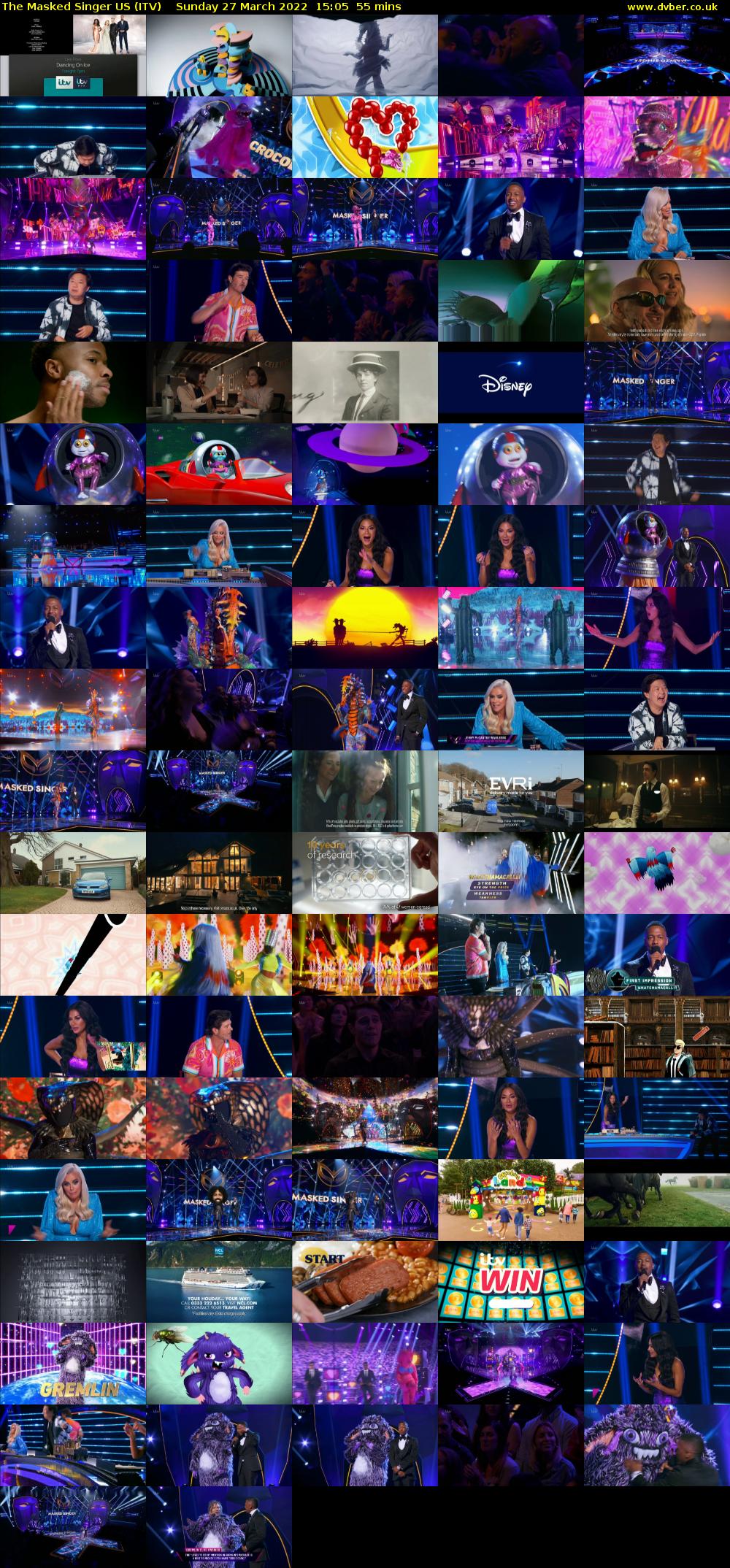 The Masked Singer US (ITV) Sunday 27 March 2022 15:05 - 16:00
