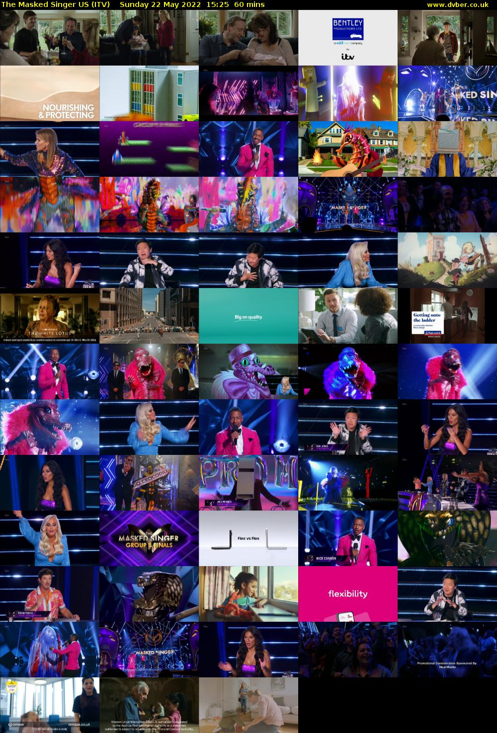 The Masked Singer US (ITV) Sunday 22 May 2022 15:25 - 16:25