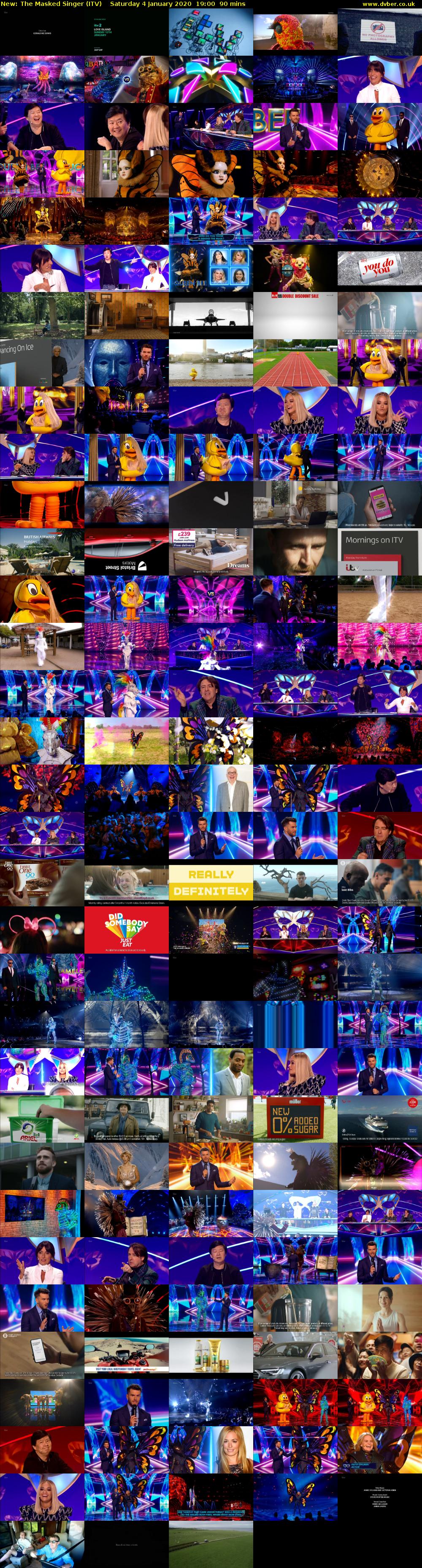 The Masked Singer (ITV) Saturday 4 January 2020 19:00 - 20:30