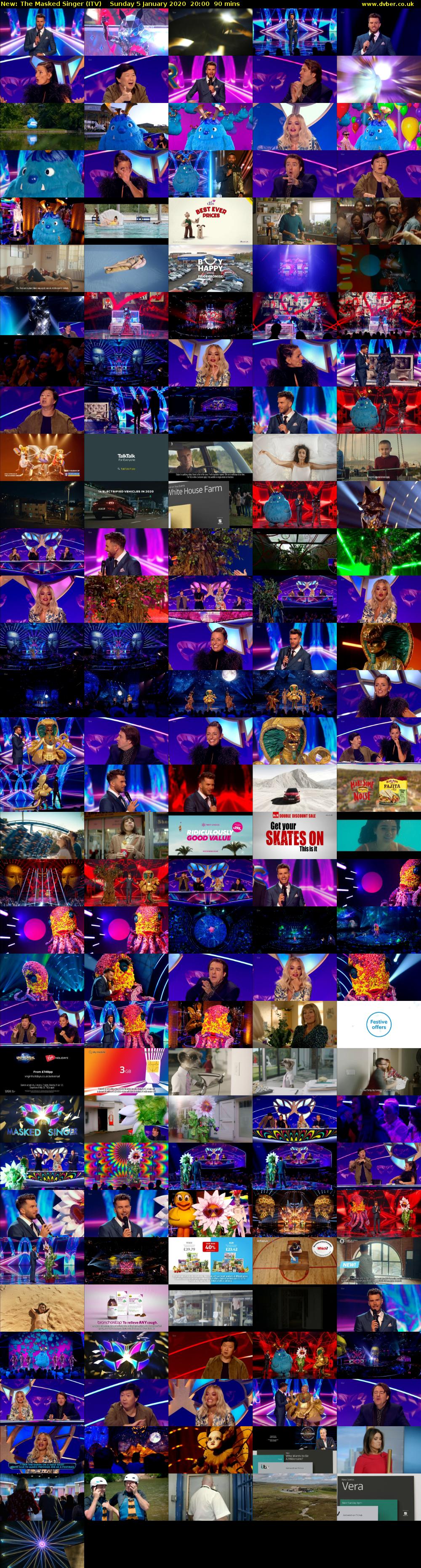 The Masked Singer (ITV) Sunday 5 January 2020 20:00 - 21:30