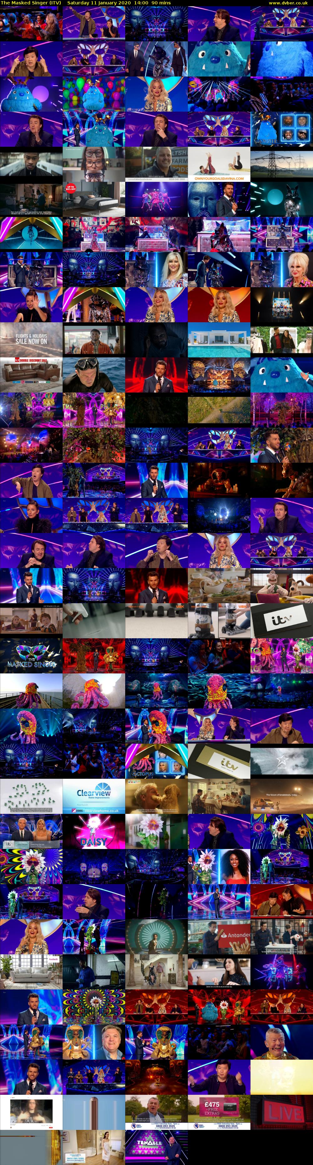 The Masked Singer (ITV) Saturday 11 January 2020 14:00 - 15:30