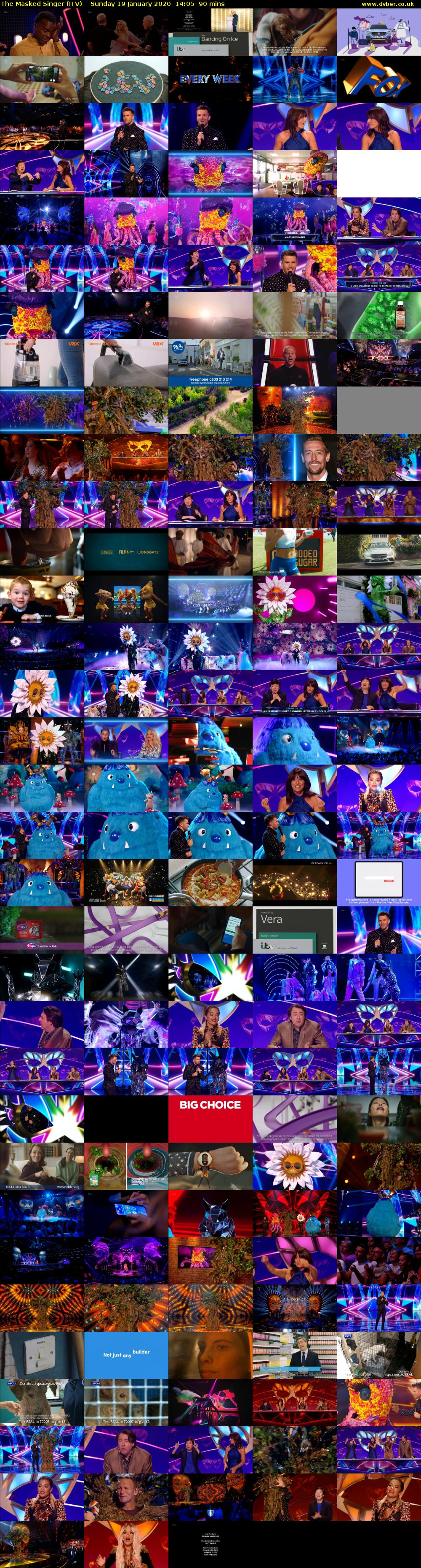 The Masked Singer (ITV) Sunday 19 January 2020 14:05 - 15:35