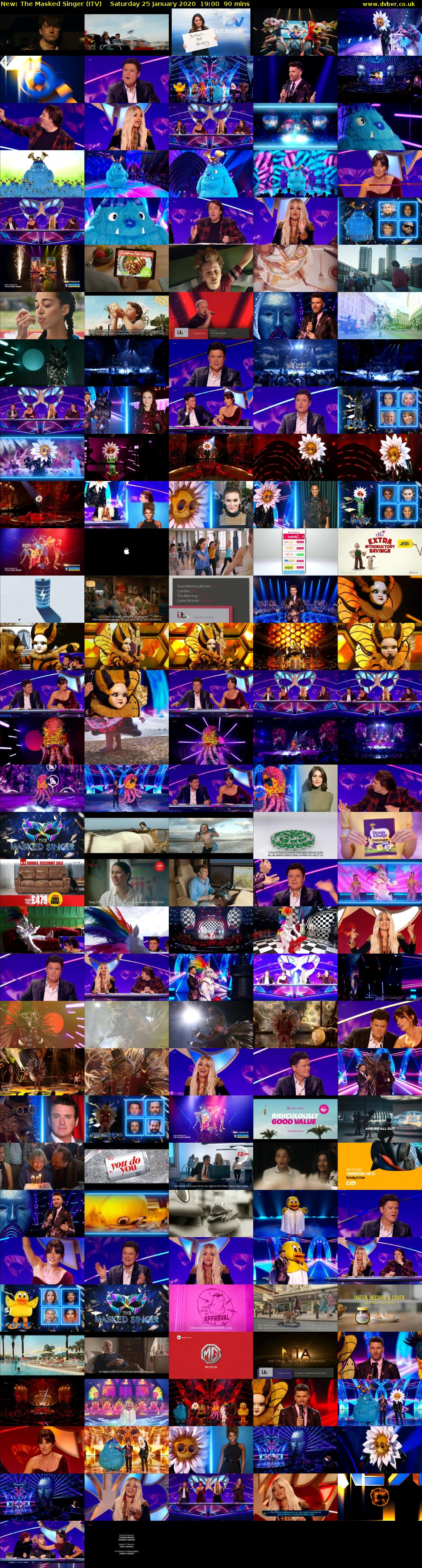 The Masked Singer (ITV) Saturday 25 January 2020 19:00 - 20:30