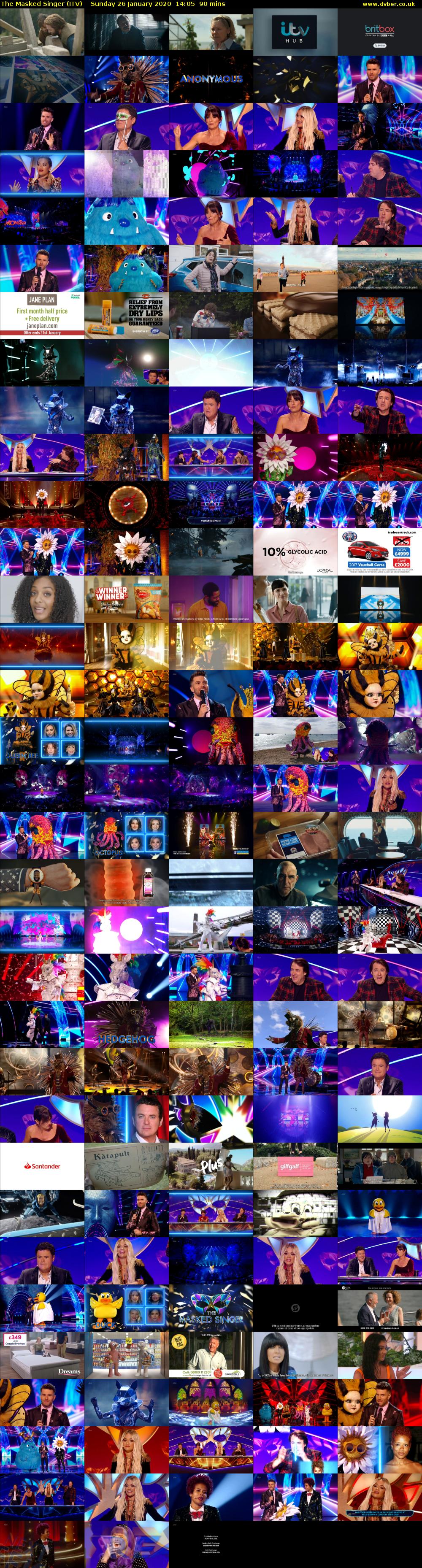The Masked Singer (ITV) Sunday 26 January 2020 14:05 - 15:35