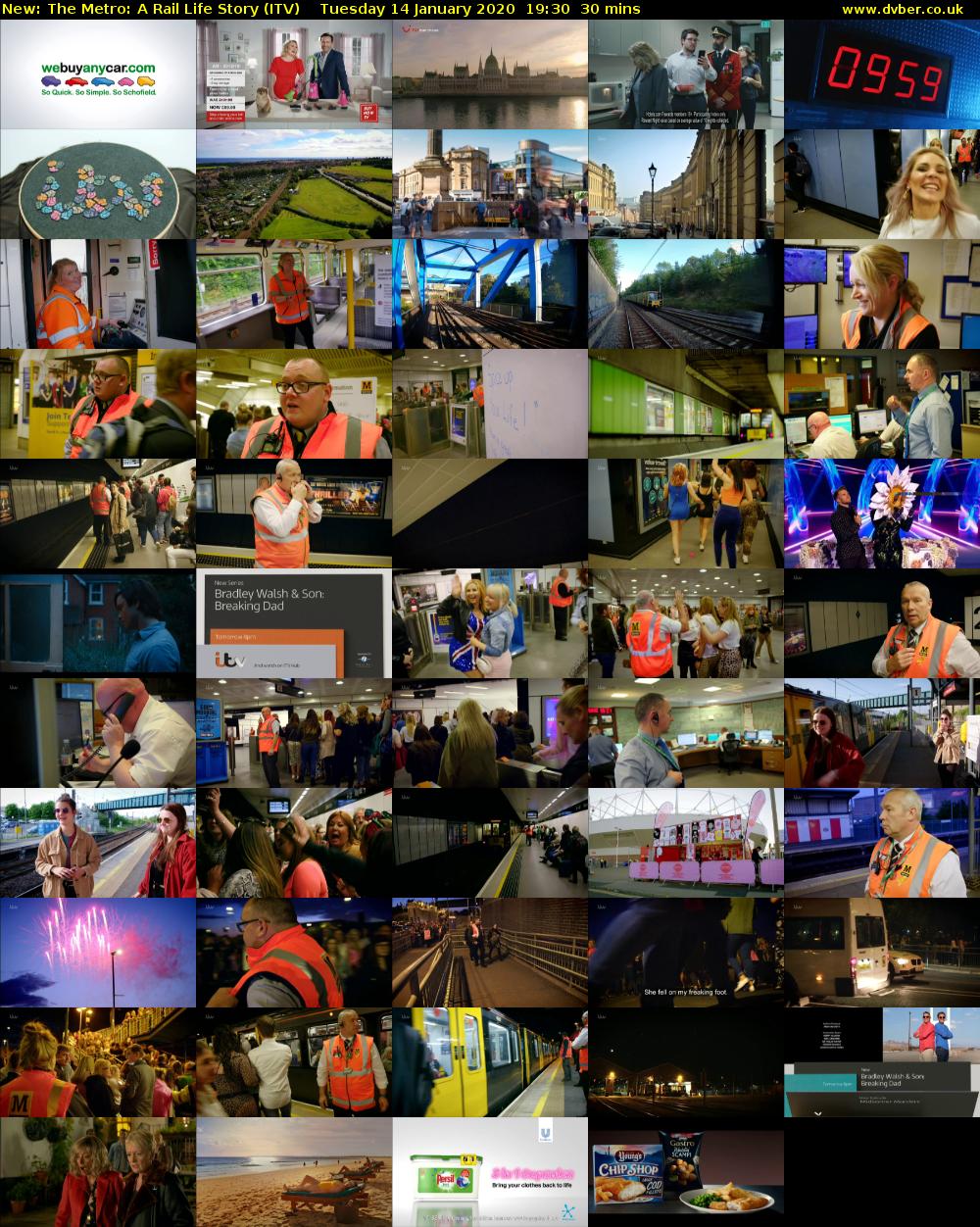 The Metro: A Rail Life Story (ITV) Tuesday 14 January 2020 19:30 - 20:00
