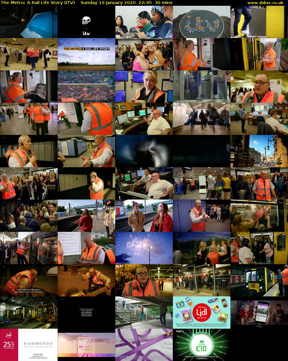 The Metro: A Rail Life Story (ITV) Sunday 19 January 2020 22:45 - 23:15