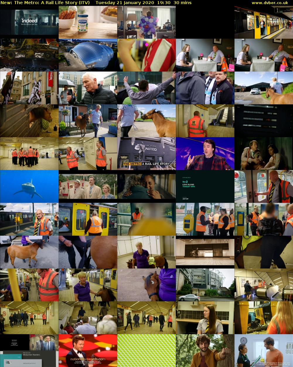 The Metro: A Rail Life Story (ITV) Tuesday 21 January 2020 19:30 - 20:00