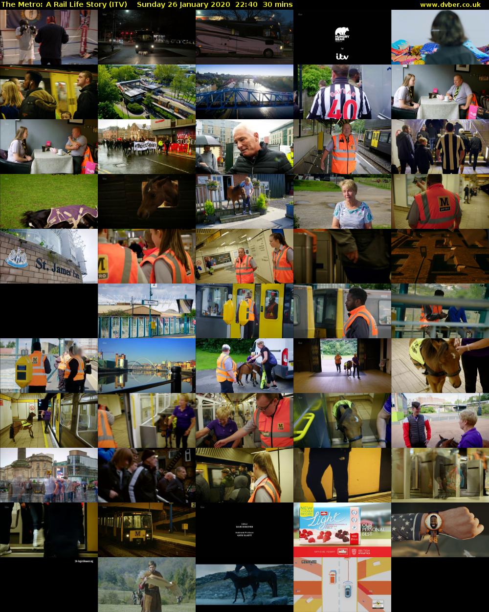 The Metro: A Rail Life Story (ITV) Sunday 26 January 2020 22:40 - 23:10