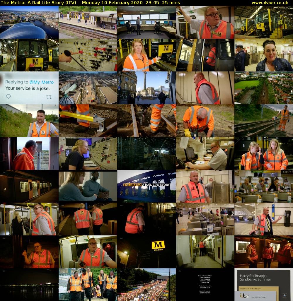 The Metro: A Rail Life Story (ITV) Monday 10 February 2020 23:45 - 00:10