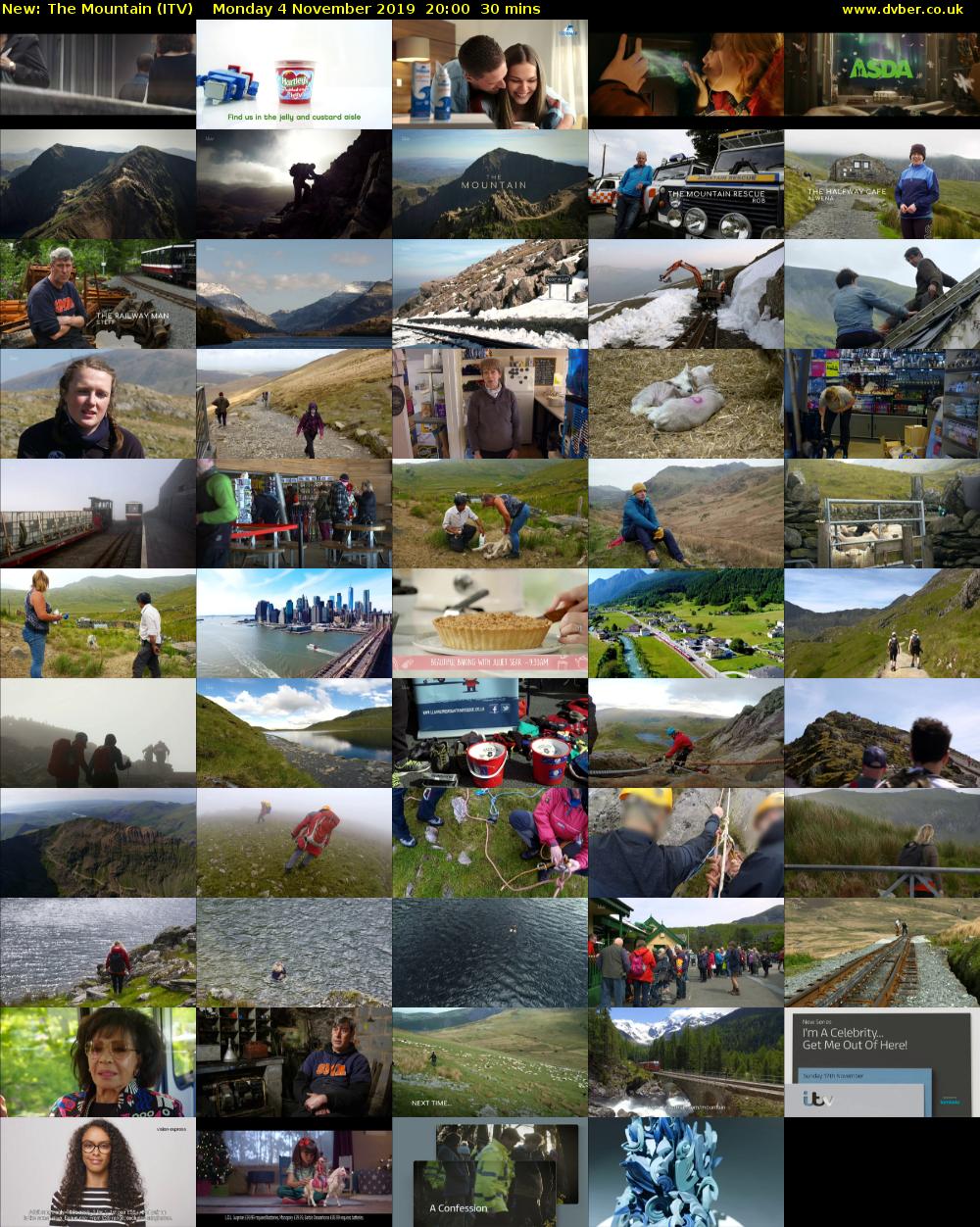The Mountain (ITV) Monday 4 November 2019 20:00 - 20:30