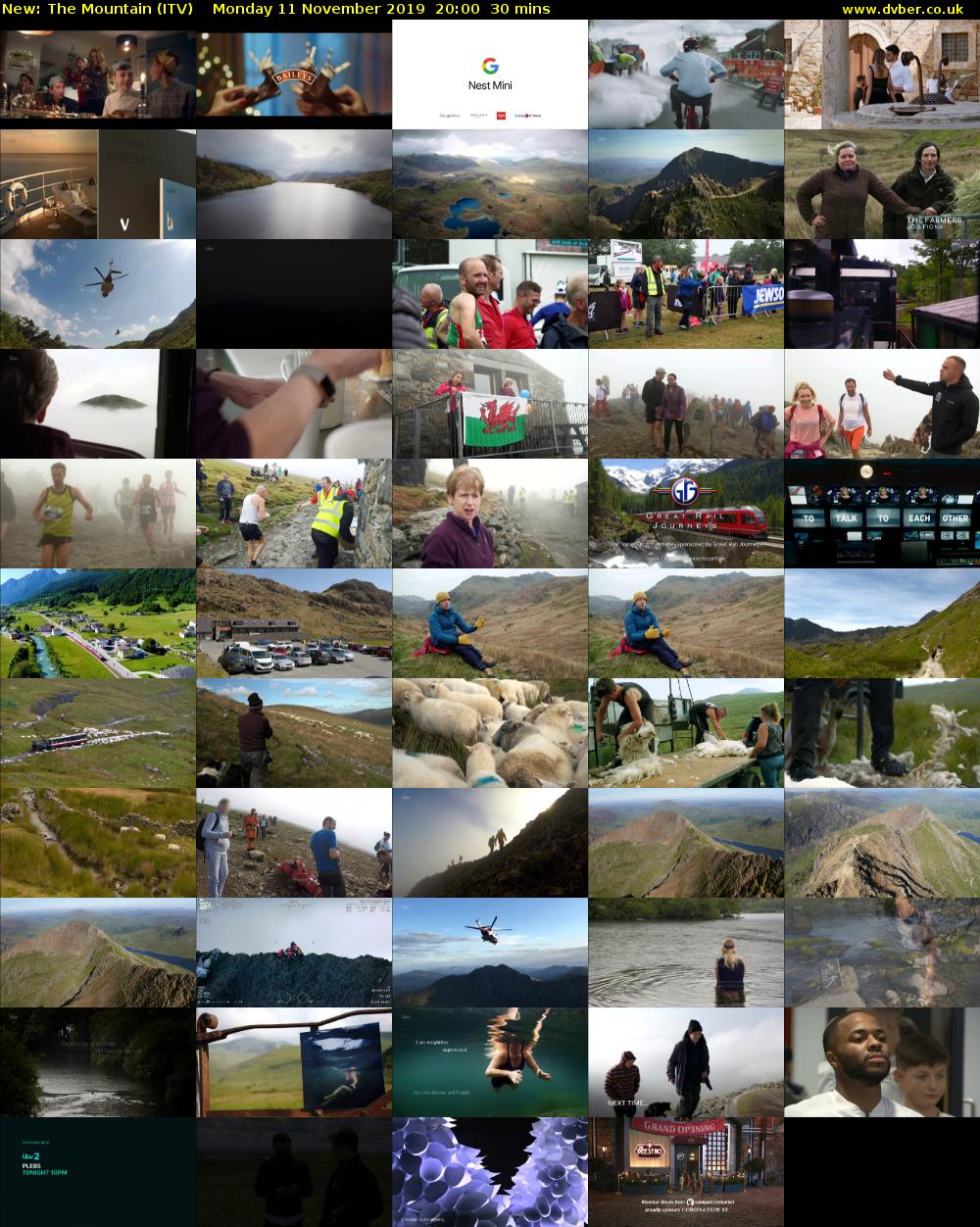 The Mountain (ITV) Monday 11 November 2019 20:00 - 20:30