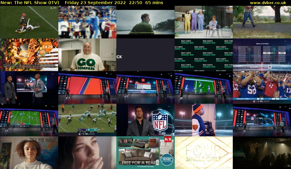 The NFL Show (ITV) Friday 23 September 2022 22:50 - 23:55