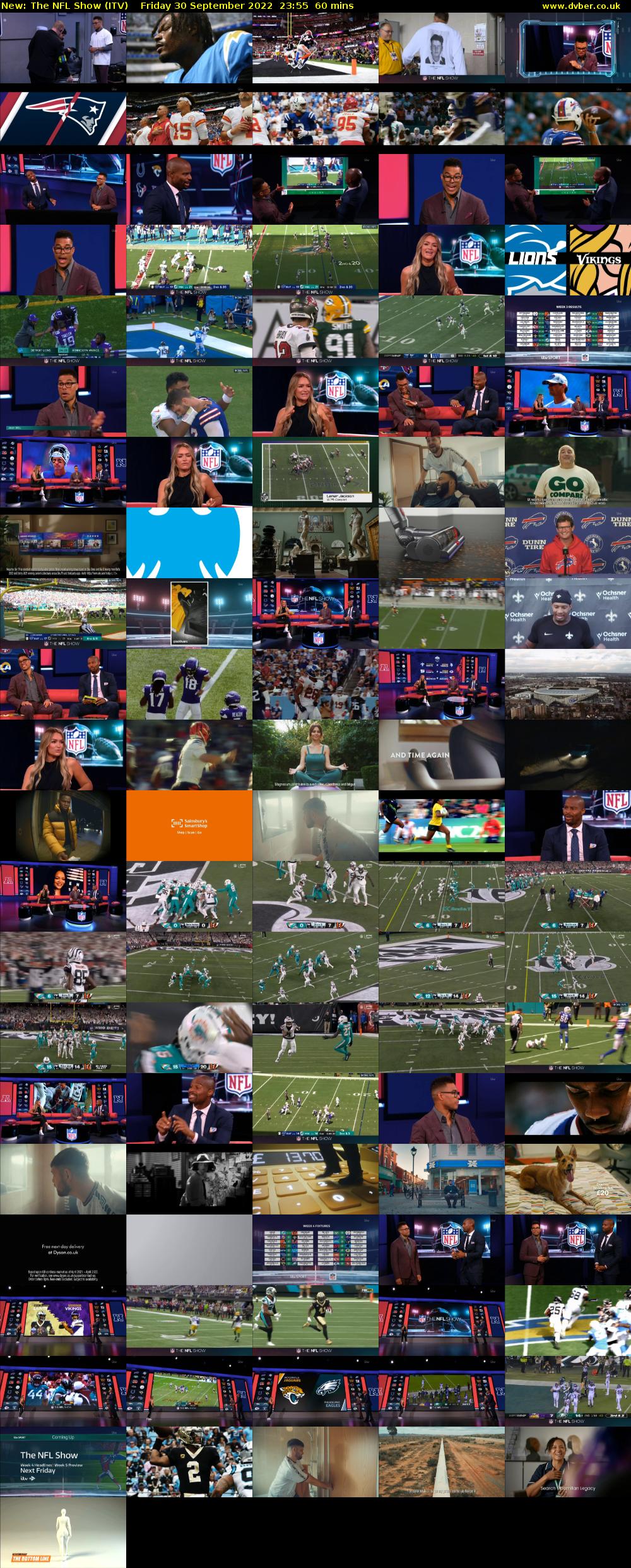 The NFL Show (ITV) Friday 30 September 2022 23:55 - 00:55