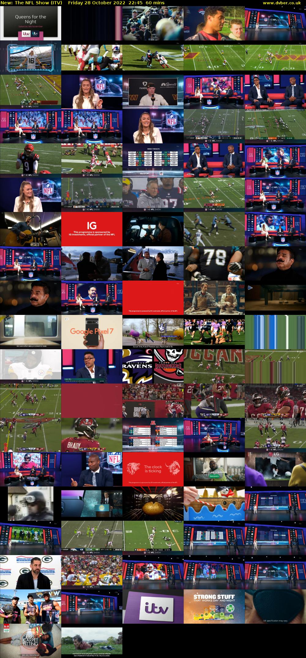 The NFL Show (ITV) Friday 28 October 2022 22:45 - 23:45
