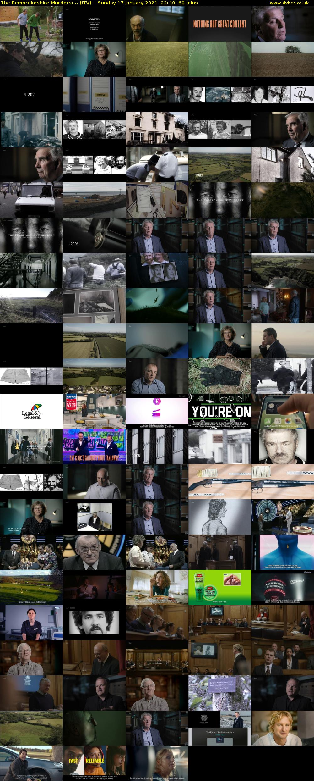The Pembrokeshire Murders:... (ITV) Sunday 17 January 2021 22:40 - 23:40