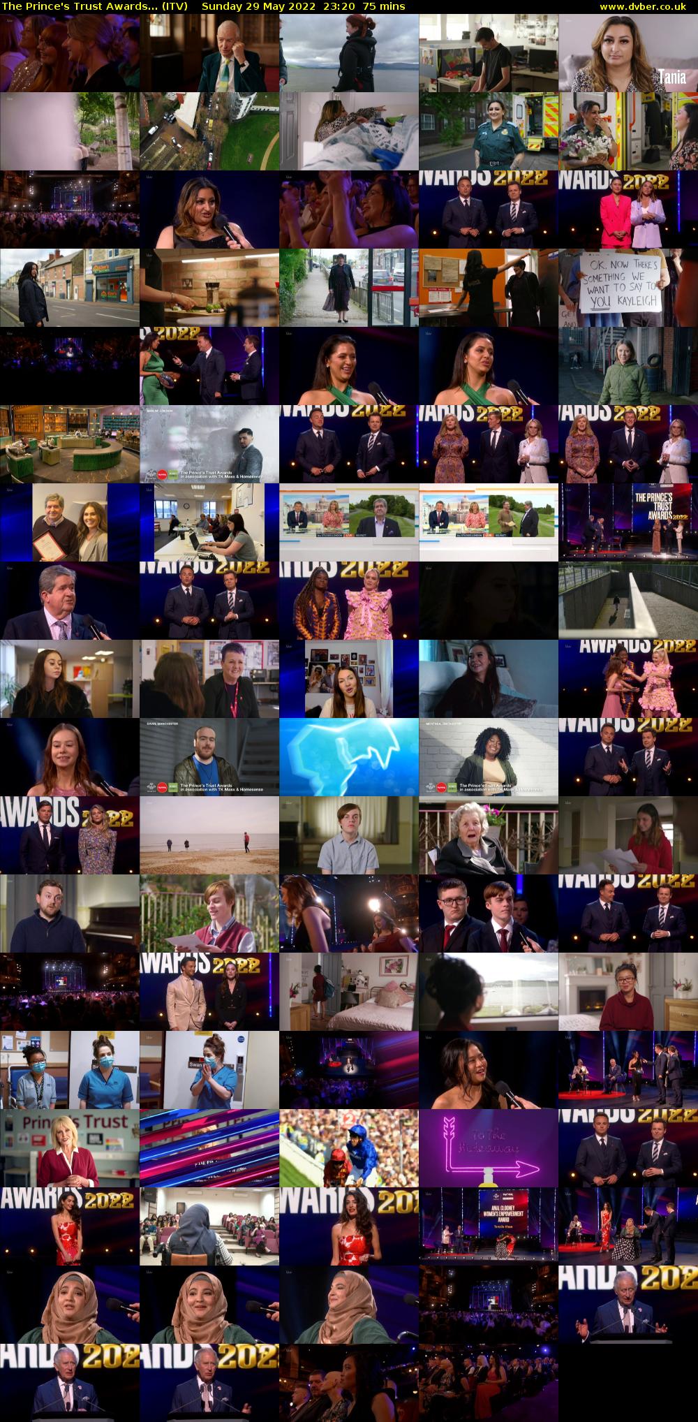The Prince's Trust Awards... (ITV) Sunday 29 May 2022 23:20 - 00:35
