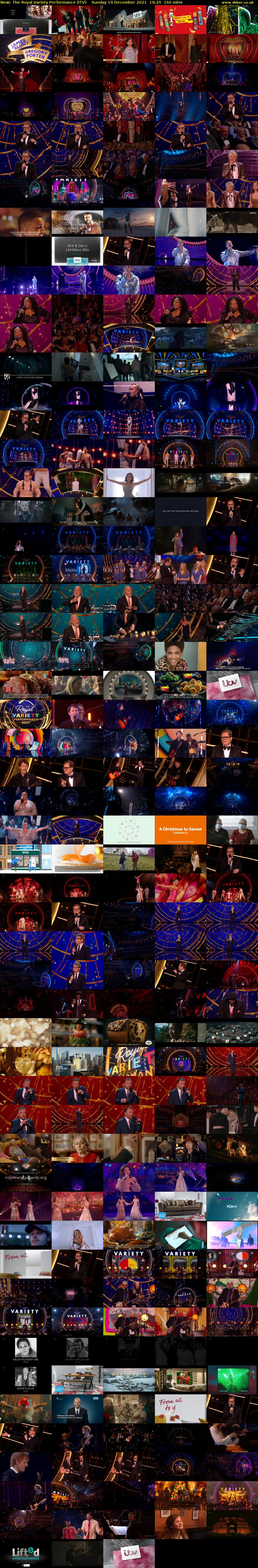 The Royal Variety Performance (ITV) Sunday 19 December 2021 19:20 - 22:00