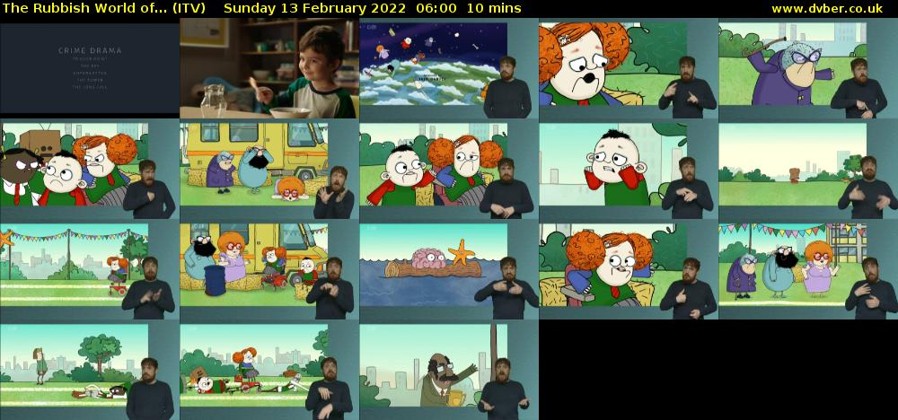 The Rubbish World of... (ITV) Sunday 13 February 2022 06:00 - 06:10