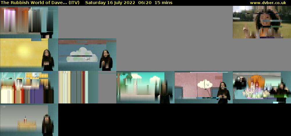 The Rubbish World of Dave... (ITV) Saturday 16 July 2022 06:20 - 06:35