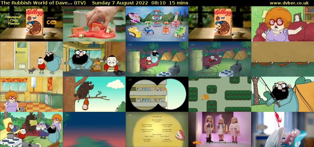 The Rubbish World of Dave... (ITV) Sunday 7 August 2022 08:10 - 08:25