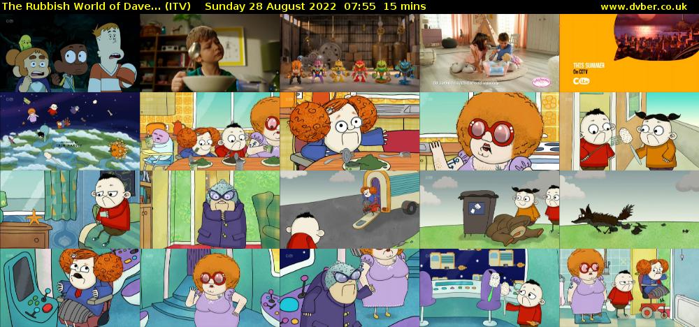 The Rubbish World of Dave... (ITV) Sunday 28 August 2022 07:55 - 08:10