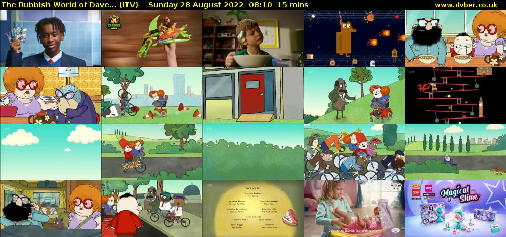 The Rubbish World of Dave... (ITV) Sunday 28 August 2022 08:10 - 08:25