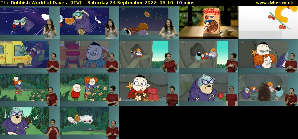 The Rubbish World of Dave... (ITV) Saturday 24 September 2022 06:10 - 06:20