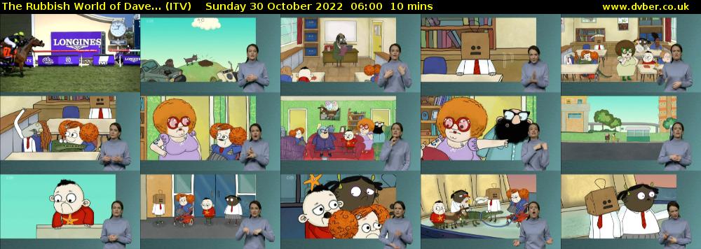 The Rubbish World of Dave... (ITV) Sunday 30 October 2022 06:00 - 06:10