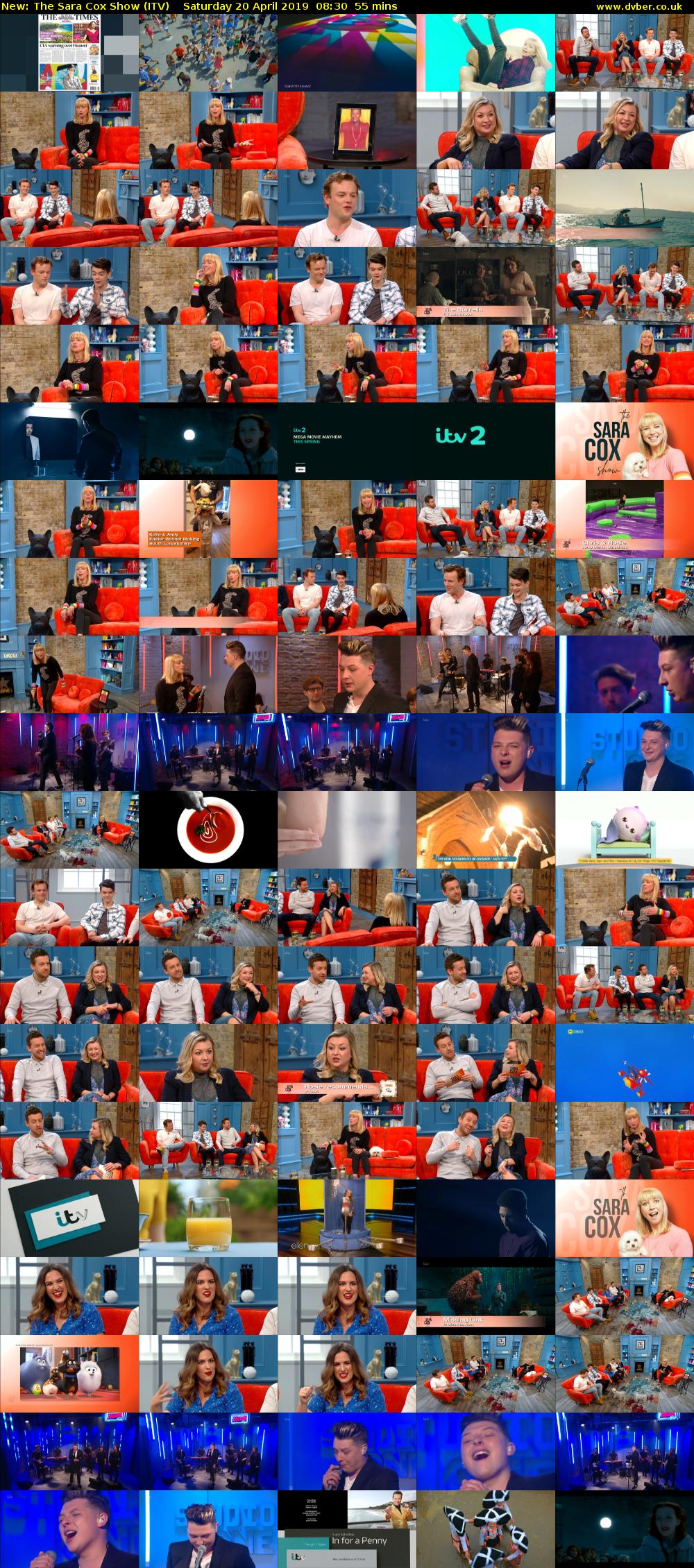 The Sara Cox Show (ITV) Saturday 20 April 2019 08:30 - 09:25