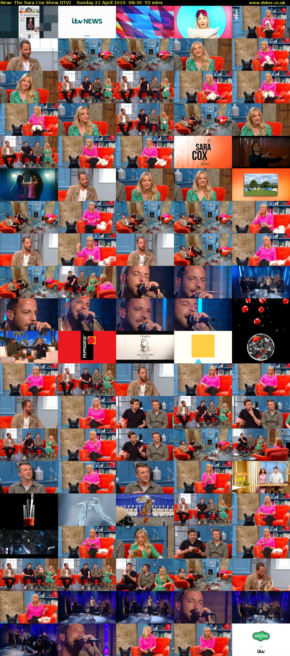 The Sara Cox Show (ITV) Sunday 21 April 2019 08:30 - 09:25