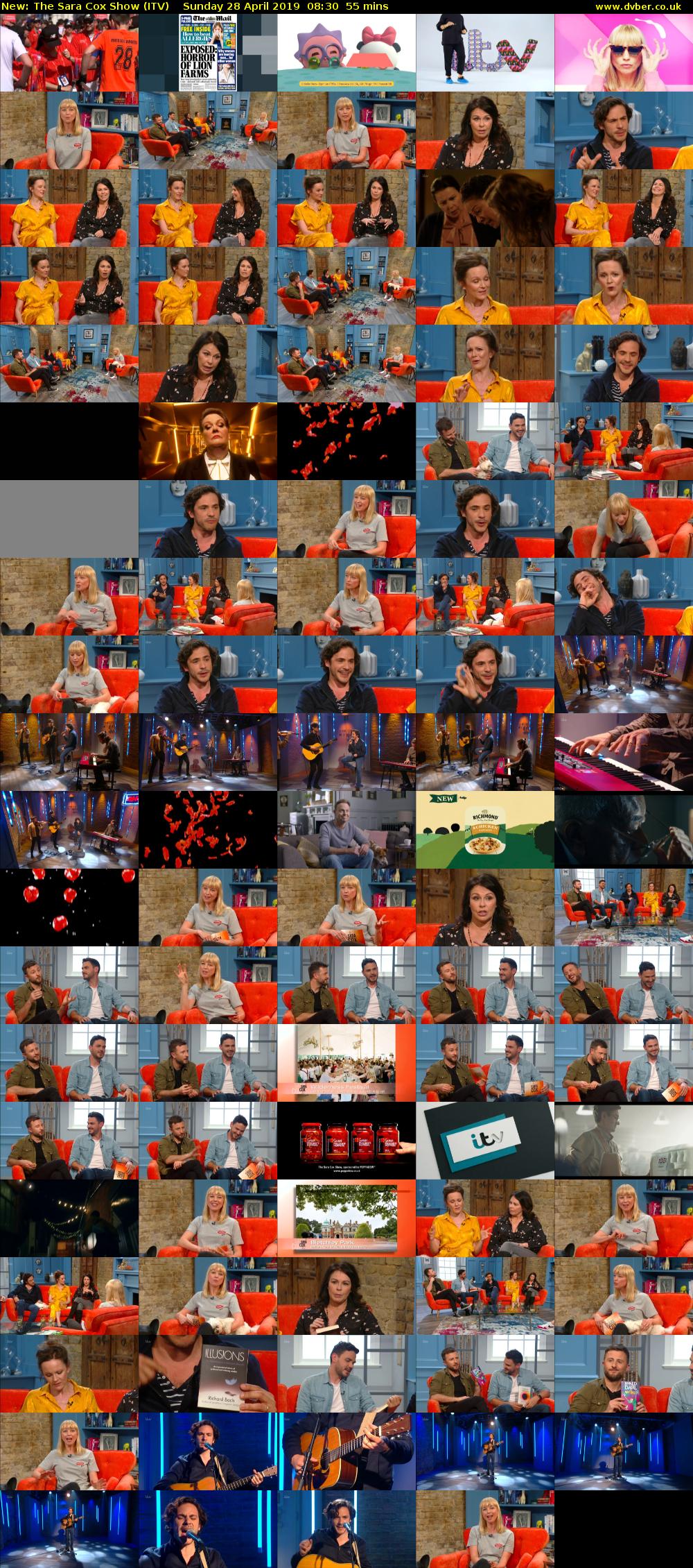 The Sara Cox Show (ITV) Sunday 28 April 2019 08:30 - 09:25