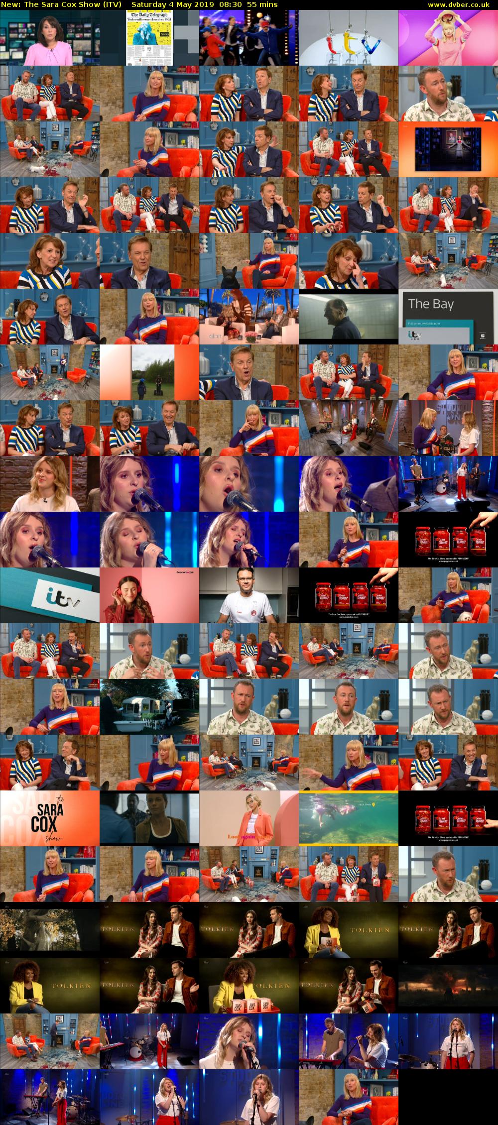 The Sara Cox Show (ITV) Saturday 4 May 2019 08:30 - 09:25