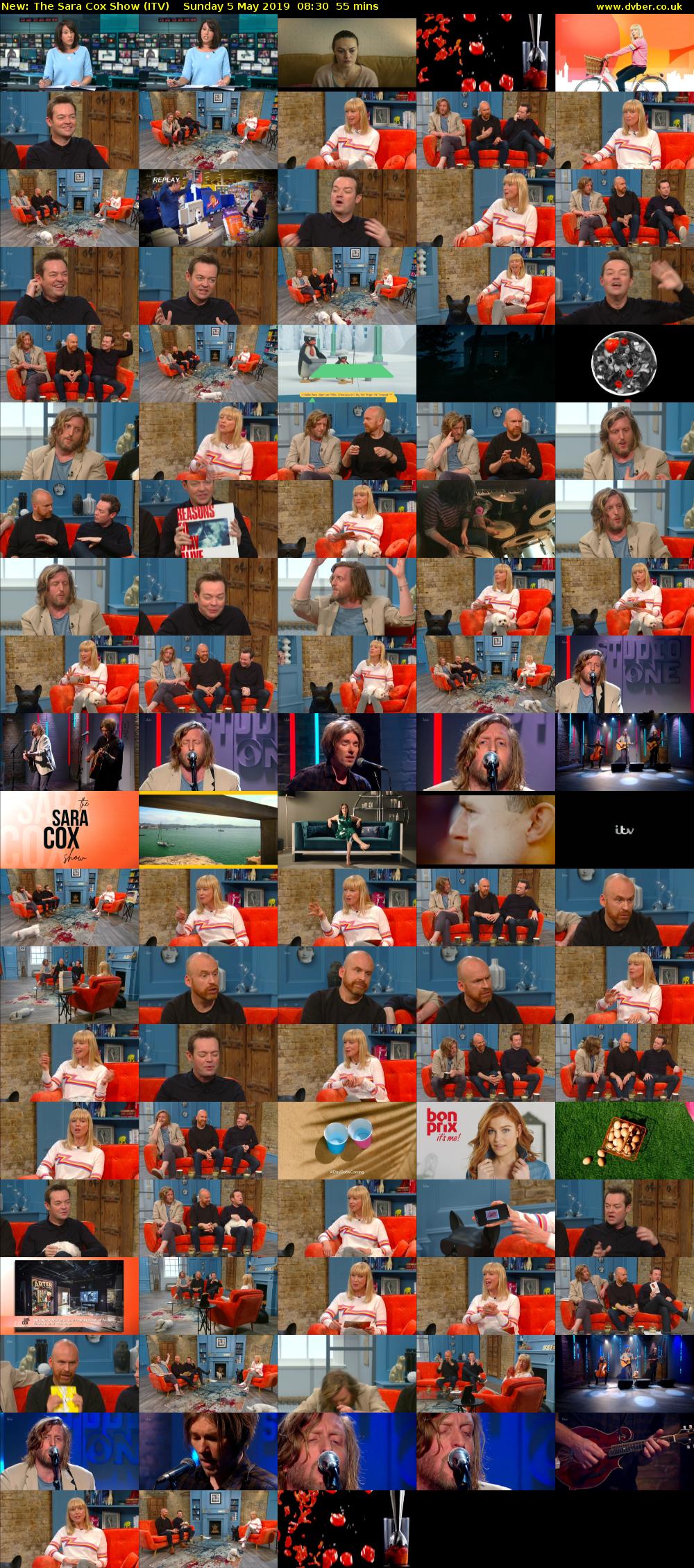 The Sara Cox Show (ITV) Sunday 5 May 2019 08:30 - 09:25