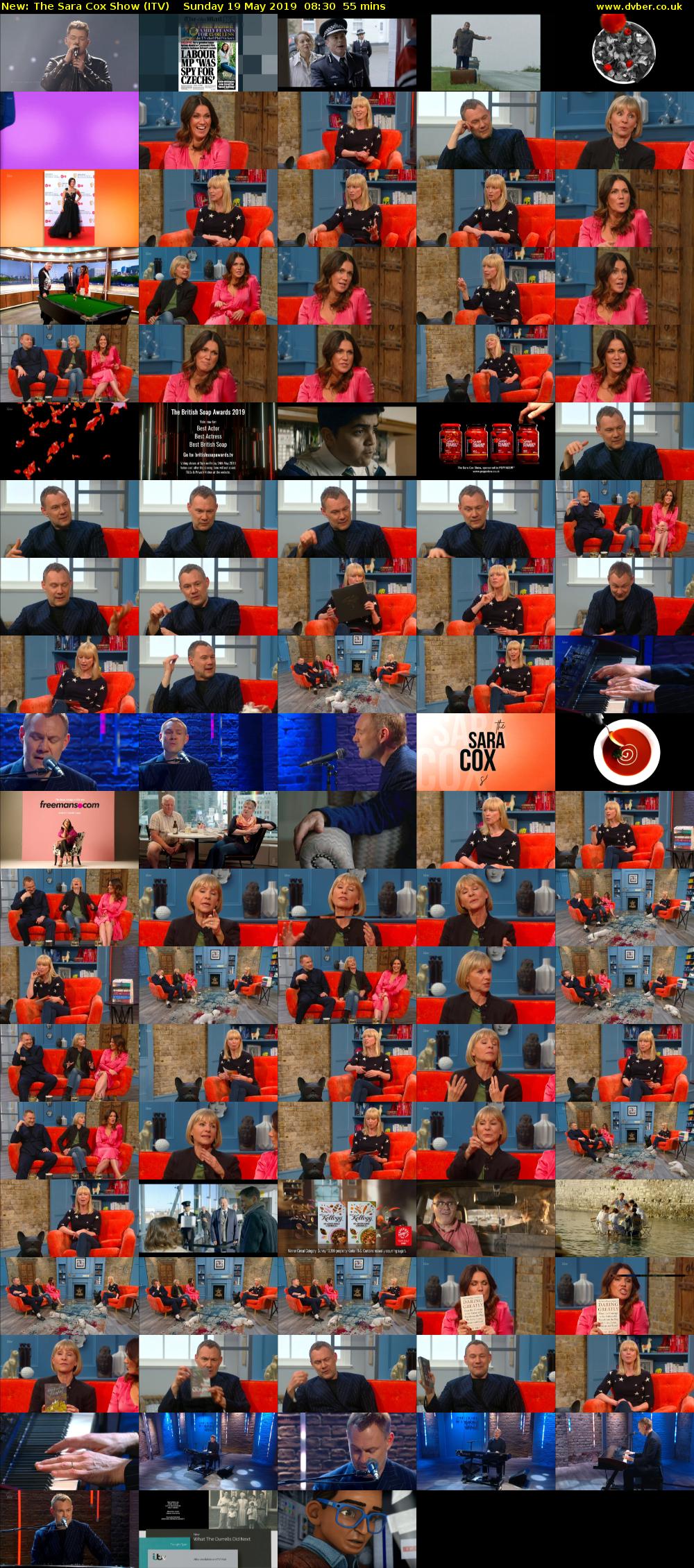 The Sara Cox Show (ITV) Sunday 19 May 2019 08:30 - 09:25
