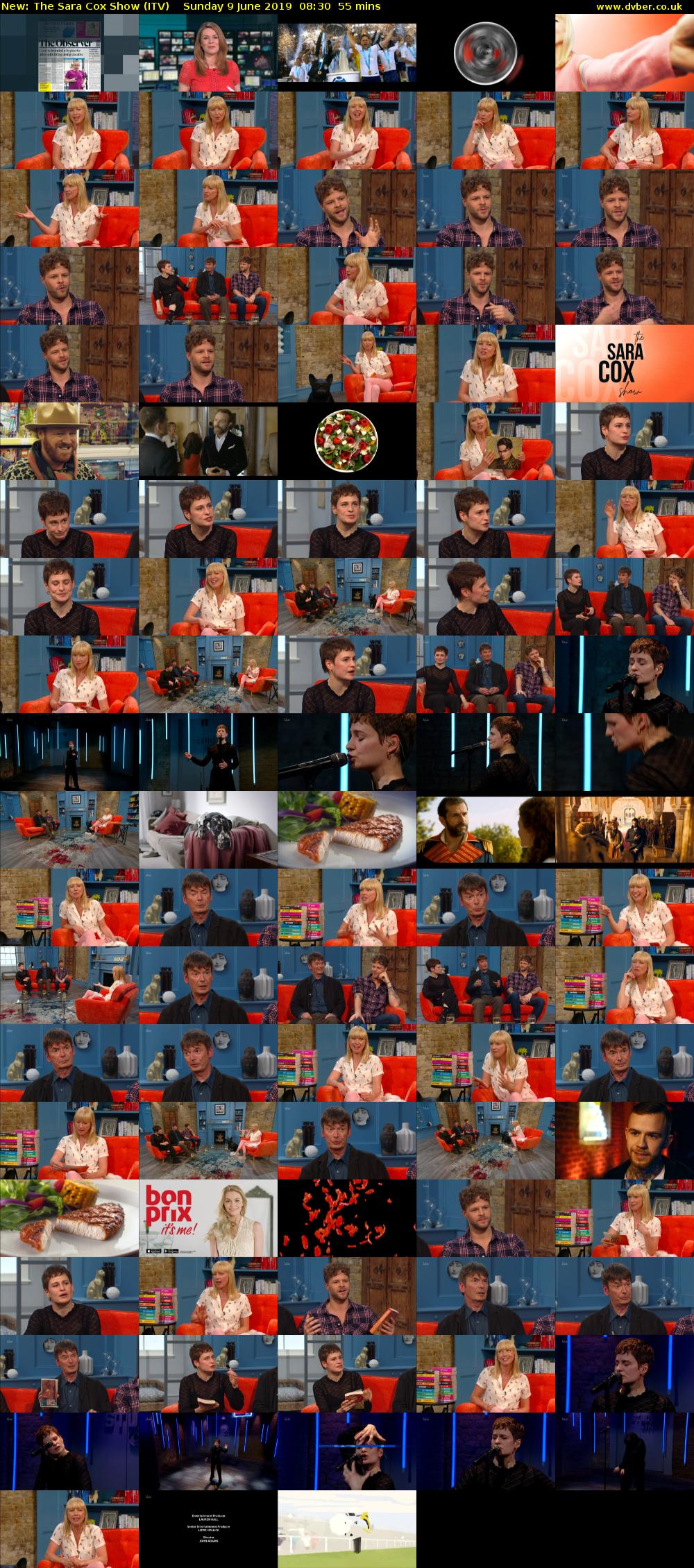 The Sara Cox Show (ITV) Sunday 9 June 2019 08:30 - 09:25