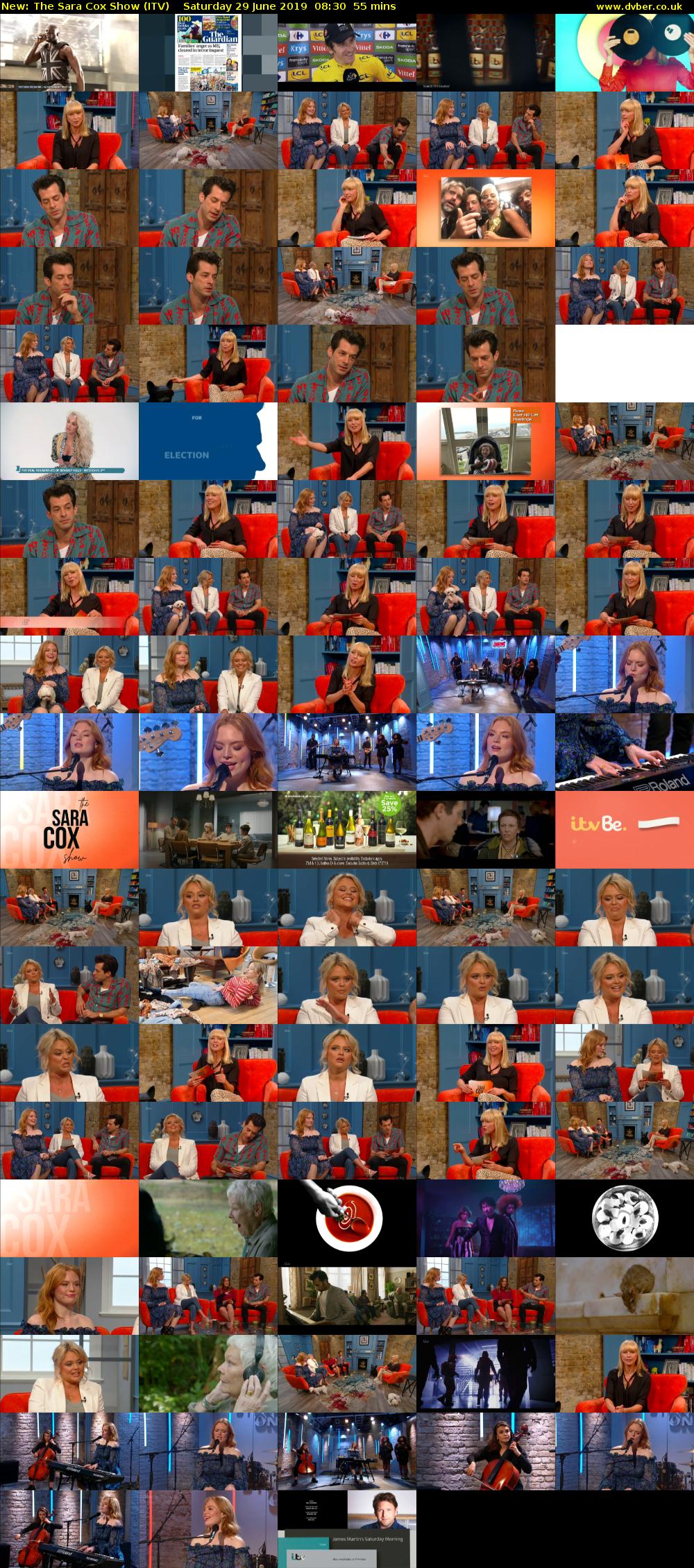 The Sara Cox Show (ITV) Saturday 29 June 2019 08:30 - 09:25