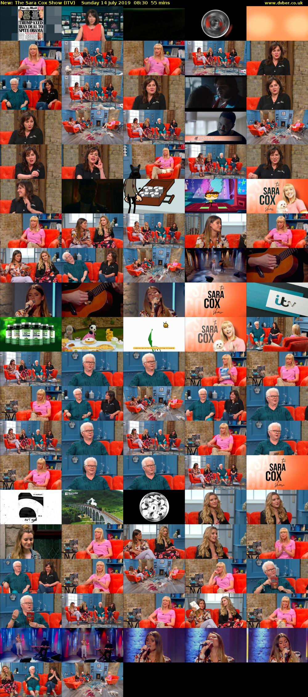 The Sara Cox Show (ITV) Sunday 14 July 2019 08:30 - 09:25