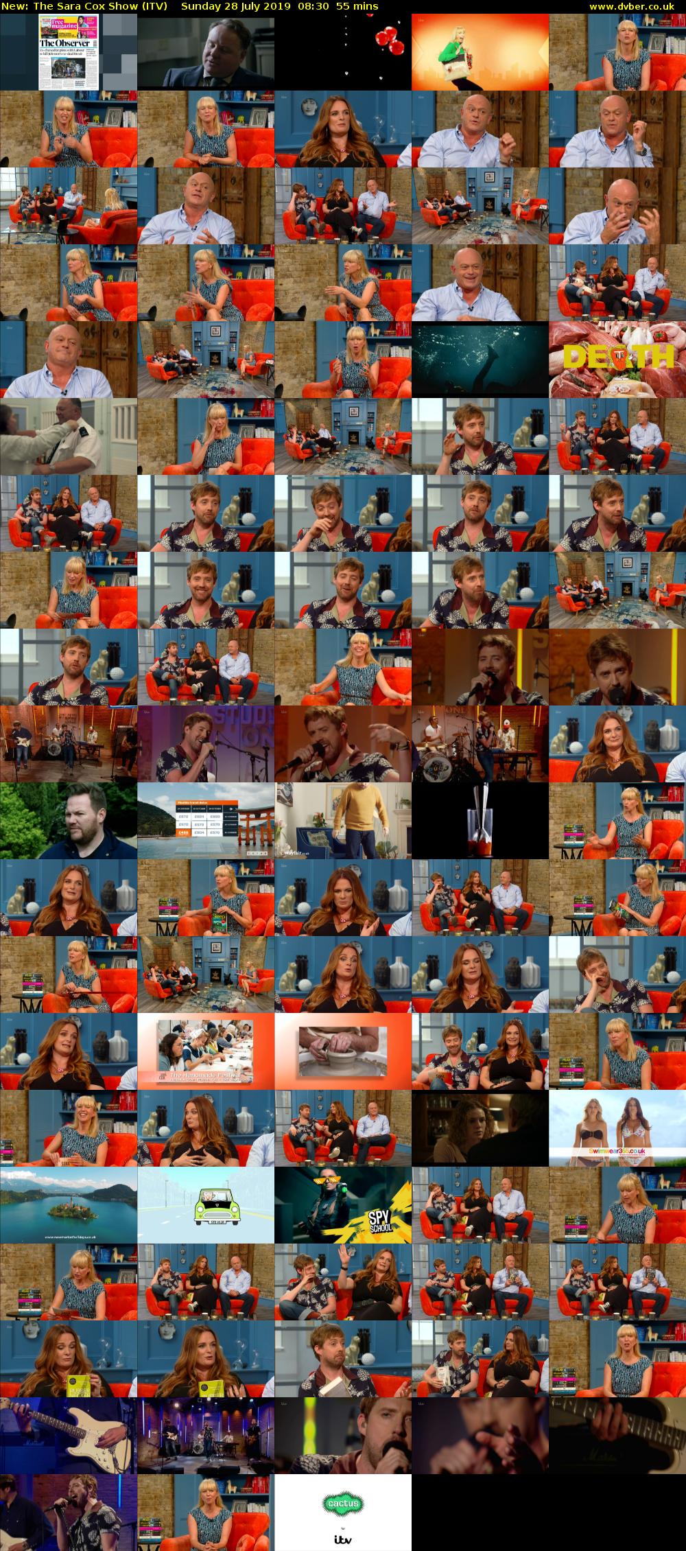 The Sara Cox Show (ITV) Sunday 28 July 2019 08:30 - 09:25
