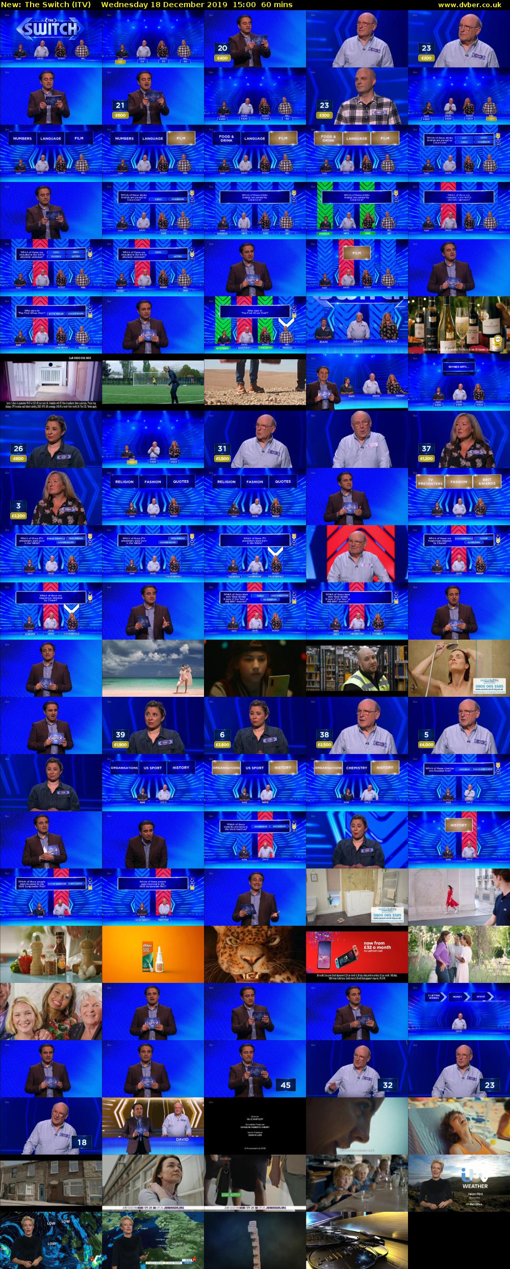 The Switch (ITV) Wednesday 18 December 2019 15:00 - 16:00