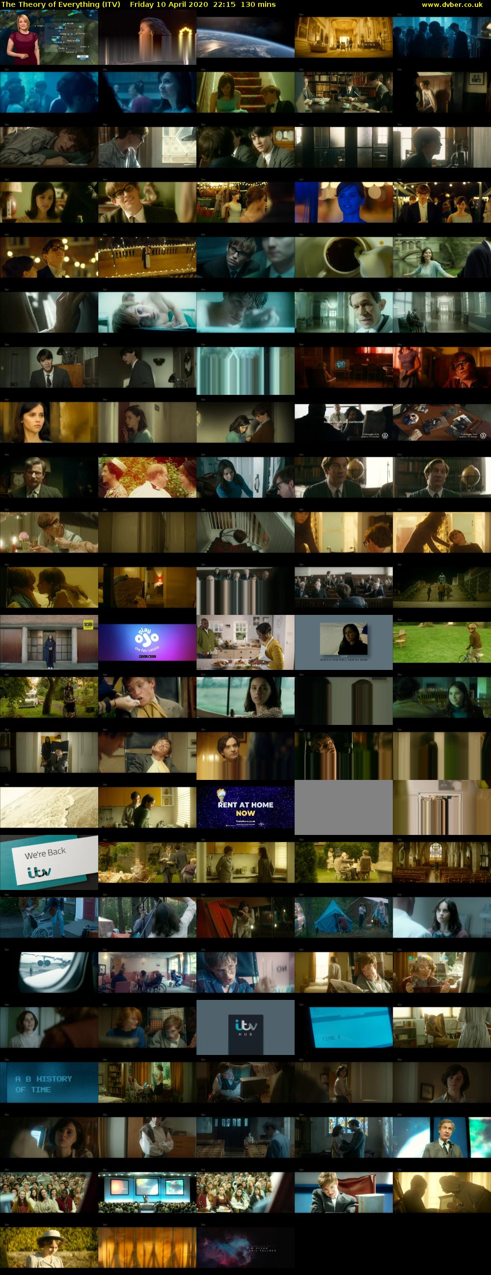 The Theory of Everything (ITV) Friday 10 April 2020 22:15 - 00:25
