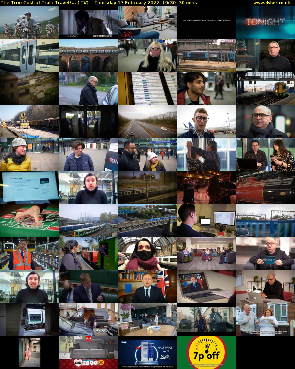 The True Cost of Train Travel?... (ITV) Thursday 17 February 2022 19:30 - 20:00