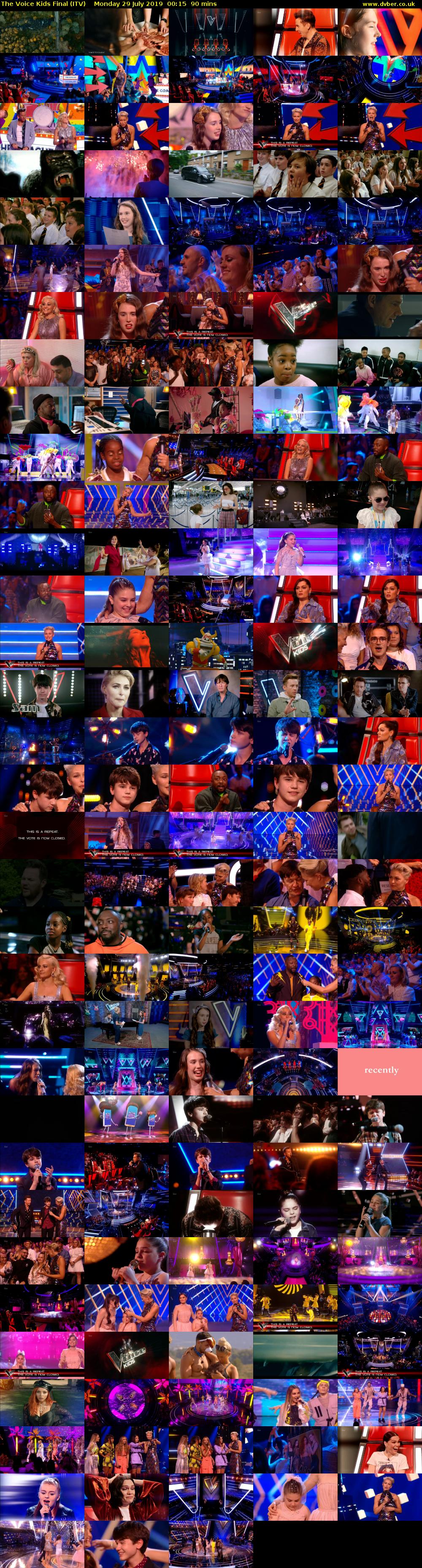 The Voice Kids Final (ITV) Monday 29 July 2019 00:15 - 01:45