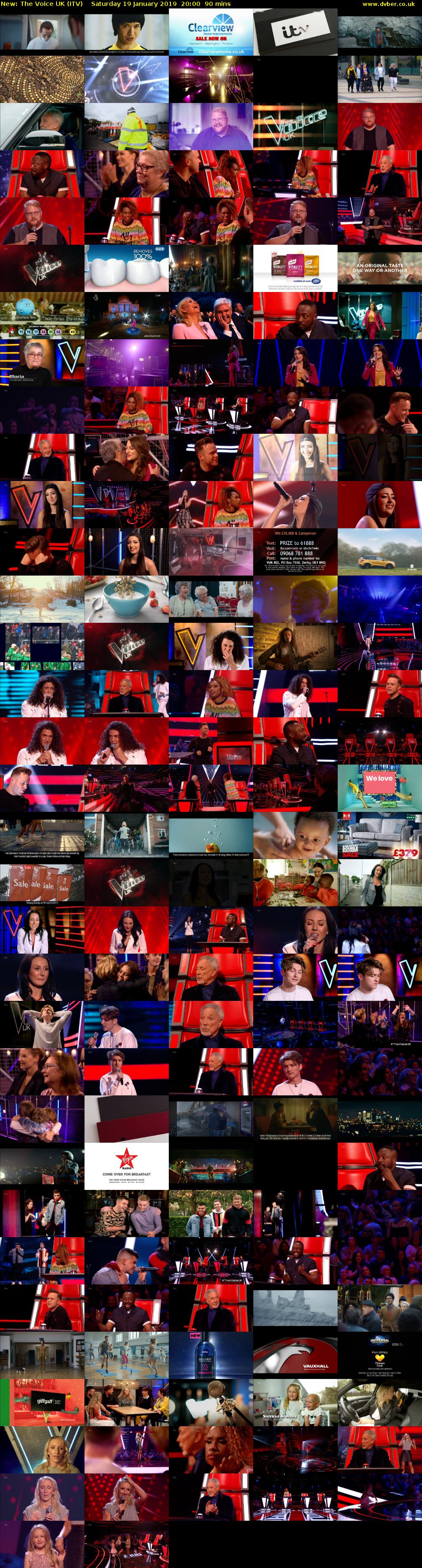 The Voice UK (ITV) Saturday 19 January 2019 20:00 - 21:30