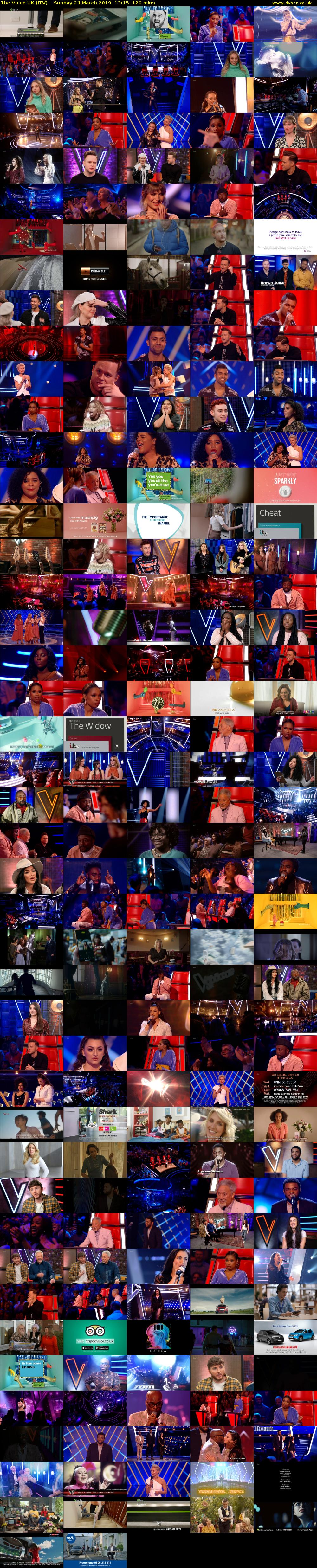 The Voice UK (ITV) Sunday 24 March 2019 13:15 - 15:15