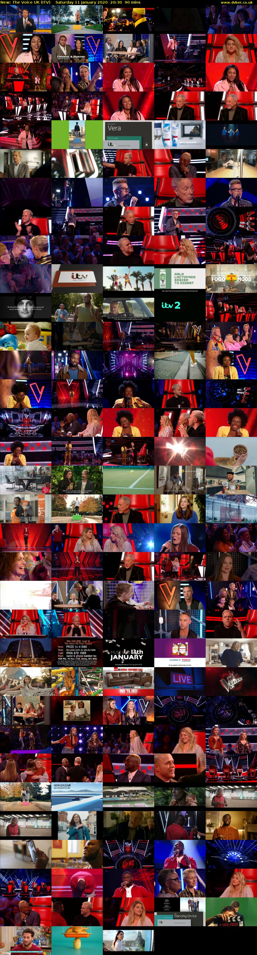 The Voice UK (ITV) Saturday 11 January 2020 20:30 - 22:00