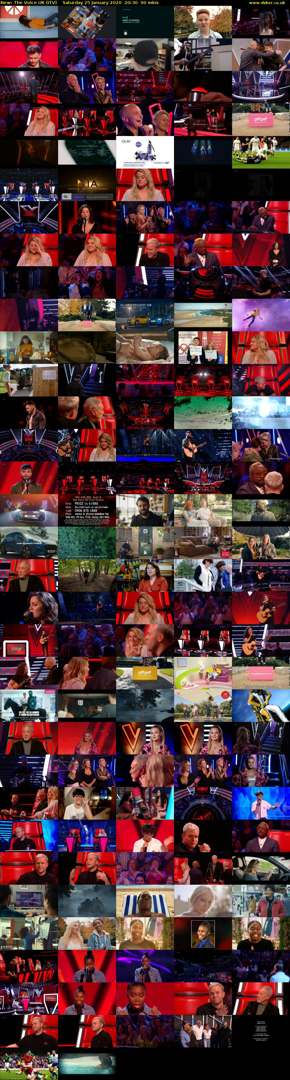 The Voice UK (ITV) Saturday 25 January 2020 20:30 - 22:00