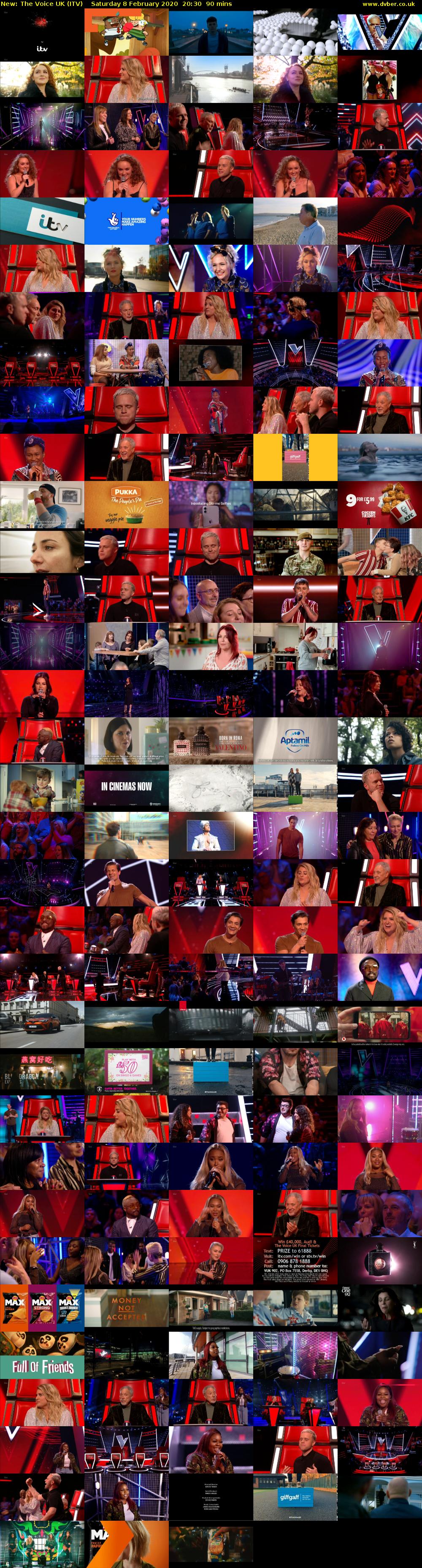 The Voice UK (ITV) Saturday 8 February 2020 20:30 - 22:00