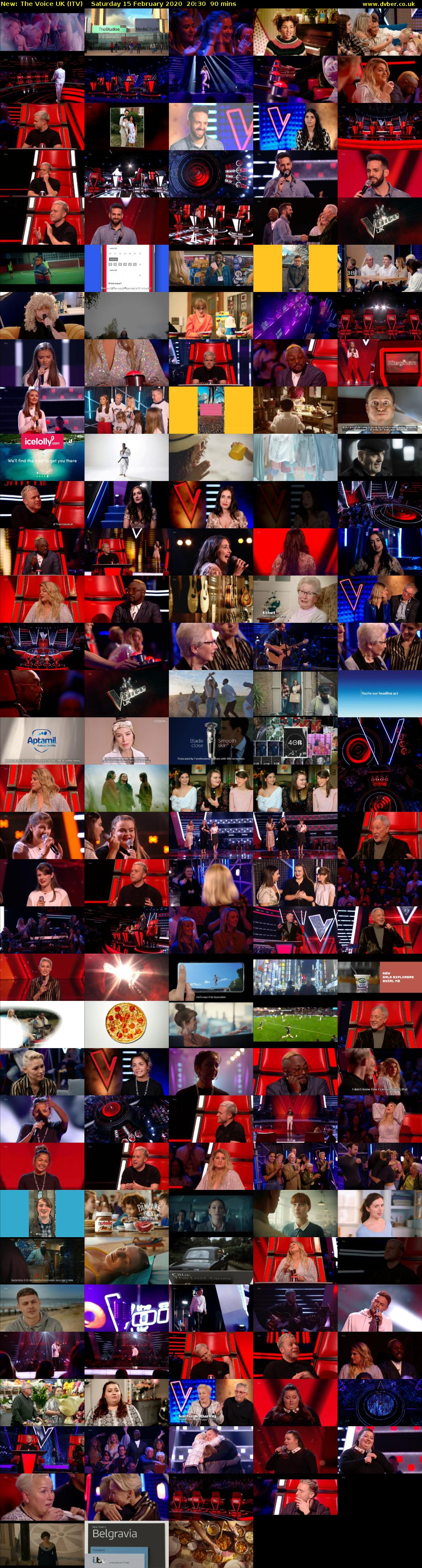 The Voice UK (ITV) Saturday 15 February 2020 20:30 - 22:00