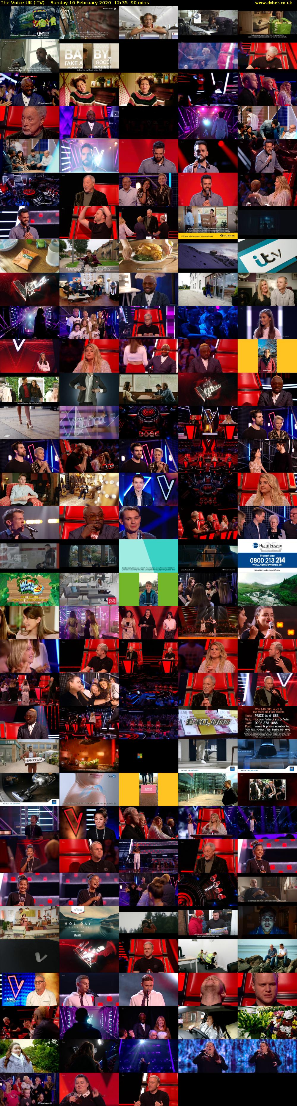 The Voice UK (ITV) Sunday 16 February 2020 12:35 - 14:05