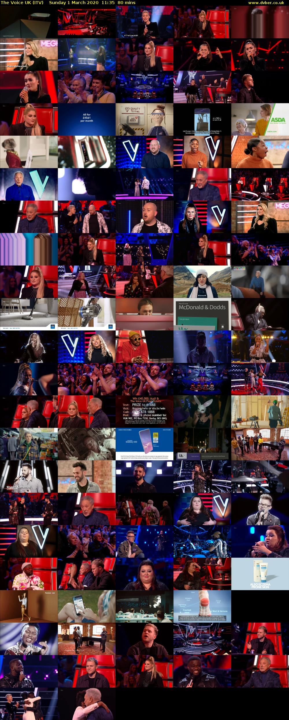 The Voice UK (ITV) Sunday 1 March 2020 11:35 - 12:55